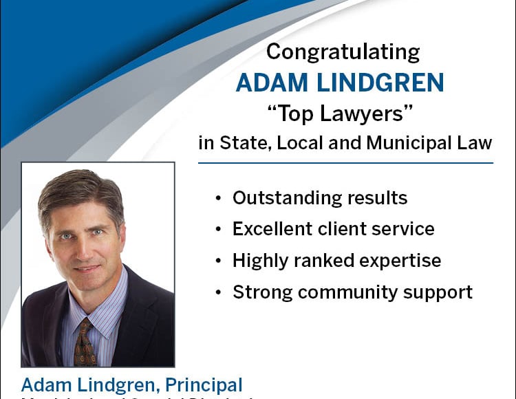 Sacramento Top Lawyers Congratulatory Ad for Adam Lindgren